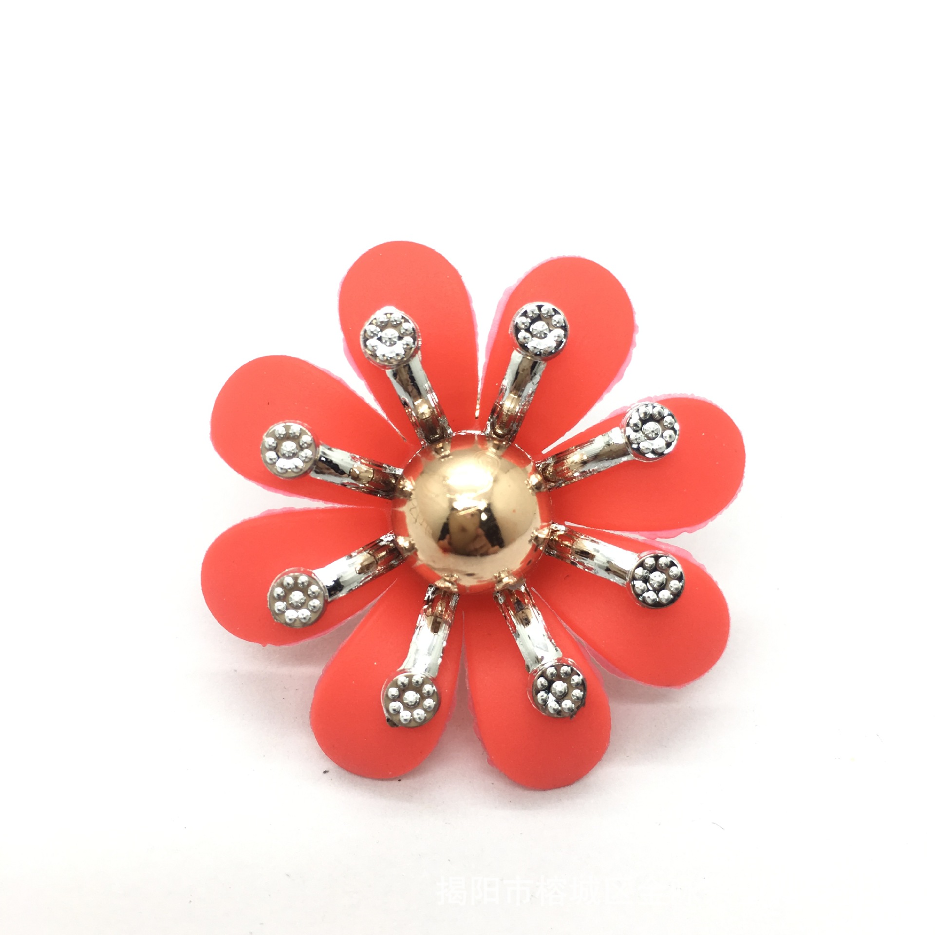 【金咏兴】2018新款百搭金心电镀菊花鞋花配件女鞋凉鞋配饰