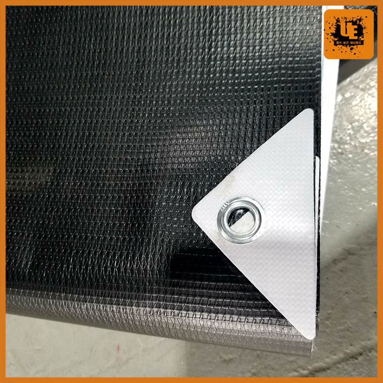 黑底550灯布喷绘工厂直销黑白喷绘布背景布会议背景喷绘布