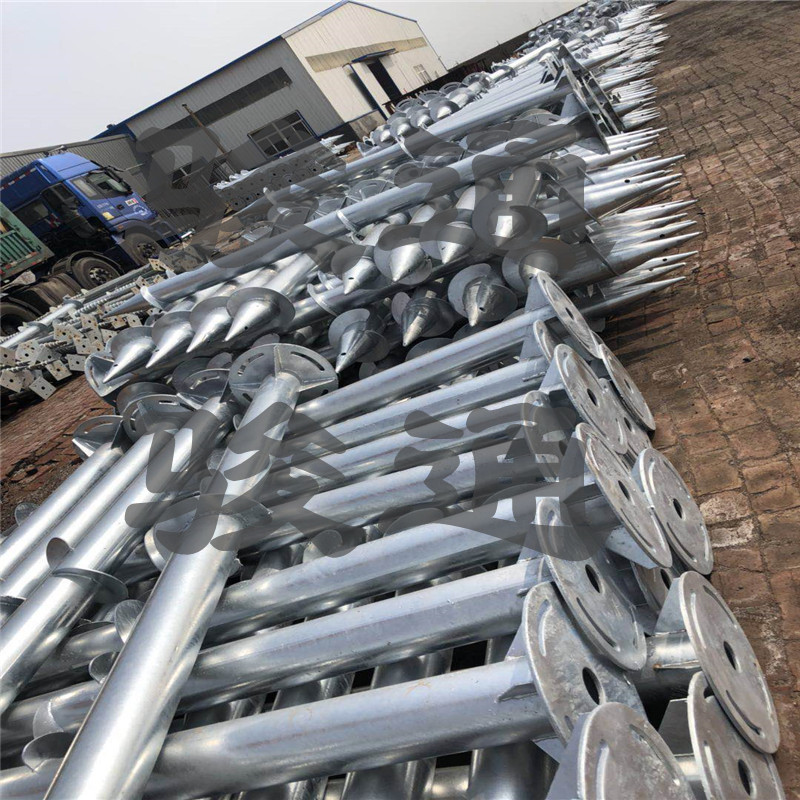 【地螺丝】直供光伏发电热镀锌双叶片法兰盘螺旋地桩厂家直销