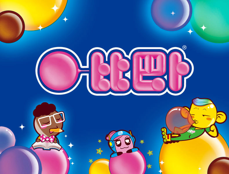 比巴卜超软泡泡糖旋风魔幻混合口味3条装*12板口香糖果