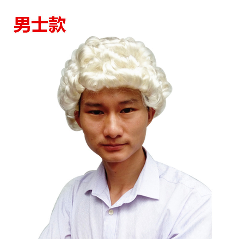 律师假发法官假发美国绅士假发 律师假发 舞台假发舞会派对用品