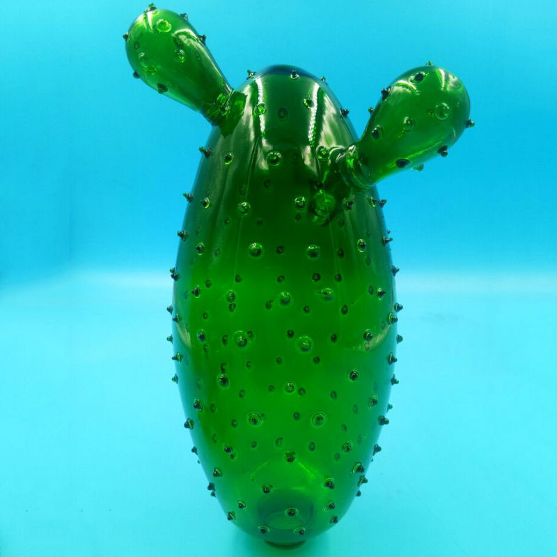 厂家定制 可爱仙人掌透明玻璃球 玻璃仙人球家具摆件装饰品批发