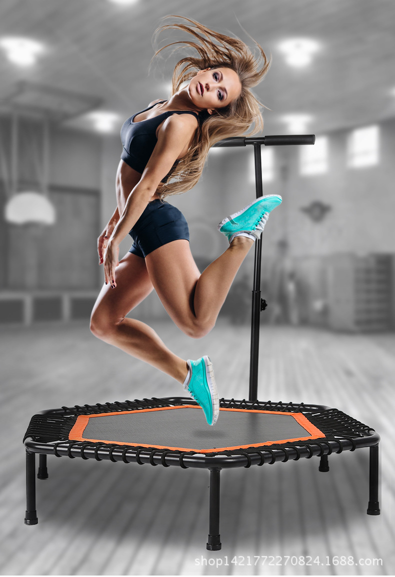 新款健身蹦蹦床 六角弹力绳跳床 成人健身蹦极蹦床