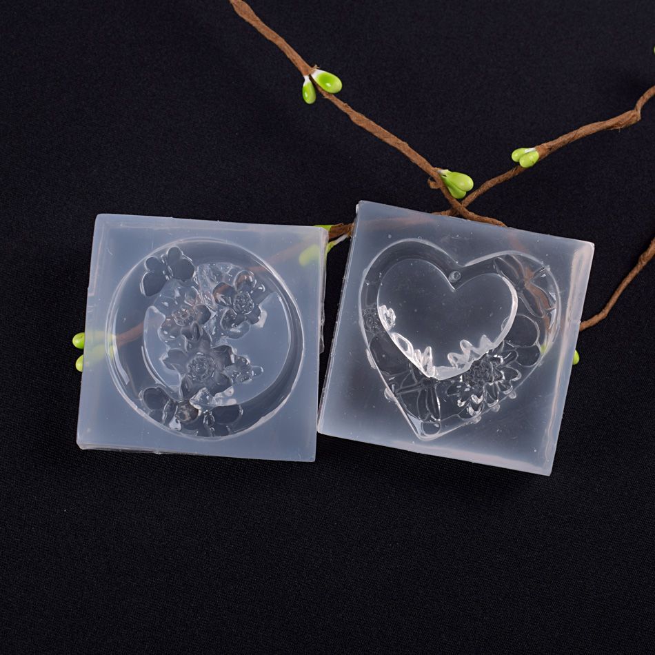 镜面滴胶 仿真玉佩 花模具 水晶滴胶uv树脂胶模具 硅胶模具