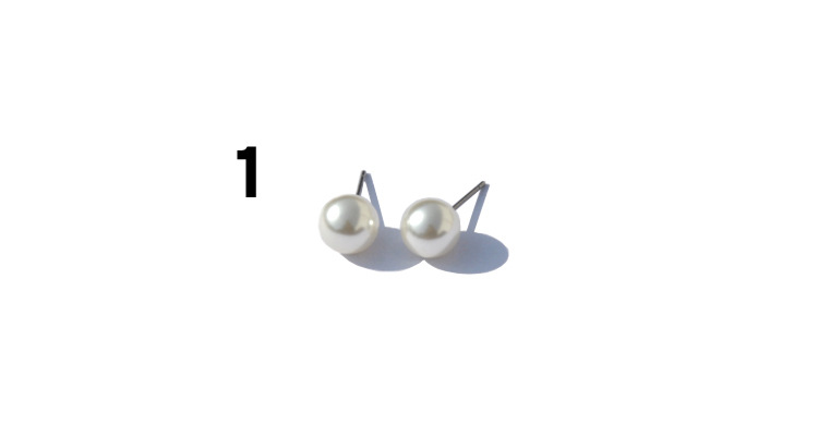 Pearl Stud Earrings Korean Style Colorful Plastic Imitation Pearl Earrings Ornament Store Gift Yiwu Stall Mixed Batch