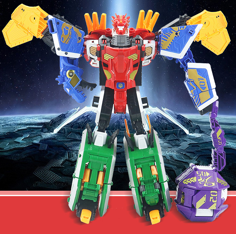 批发新款合体神兽金刚神龙变形星甲模型机器人 儿童益智 拼装玩具