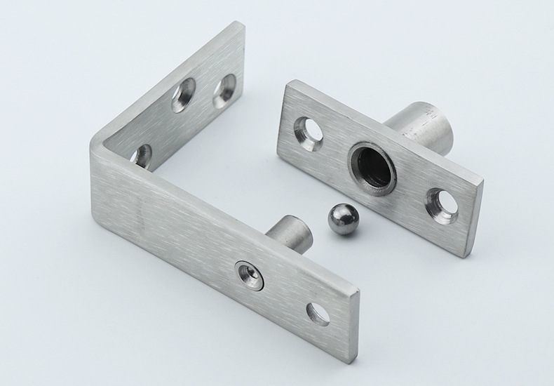 不锈钢360度转轴木门加厚铰链l形定位门轴暗藏轴旋转轴天地合页