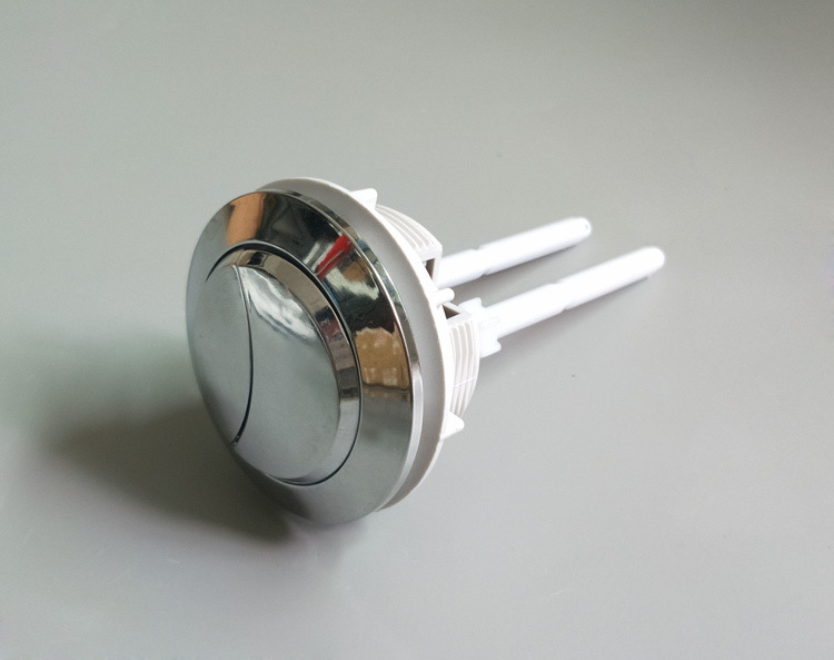 马桶按钮双按 压水器抽水双按键盖开关通用弹簧圆形冲水 水箱配件