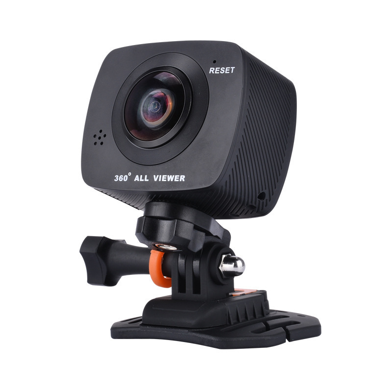 全高清vr360双镜全景双镜头运动摄像机防水相机自行车头盔记录仪