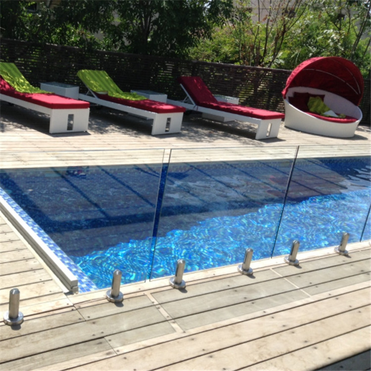 厂家供应泳池安全玻璃栏杆 热销落地无框玻璃夹