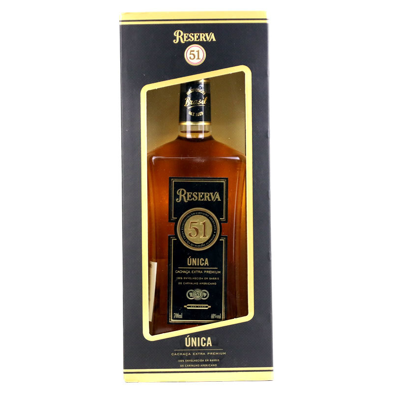 洋酒卡察沙51独特珍藏甘蔗酒cachaca巴西进口700ml卡莎萨朗姆酒