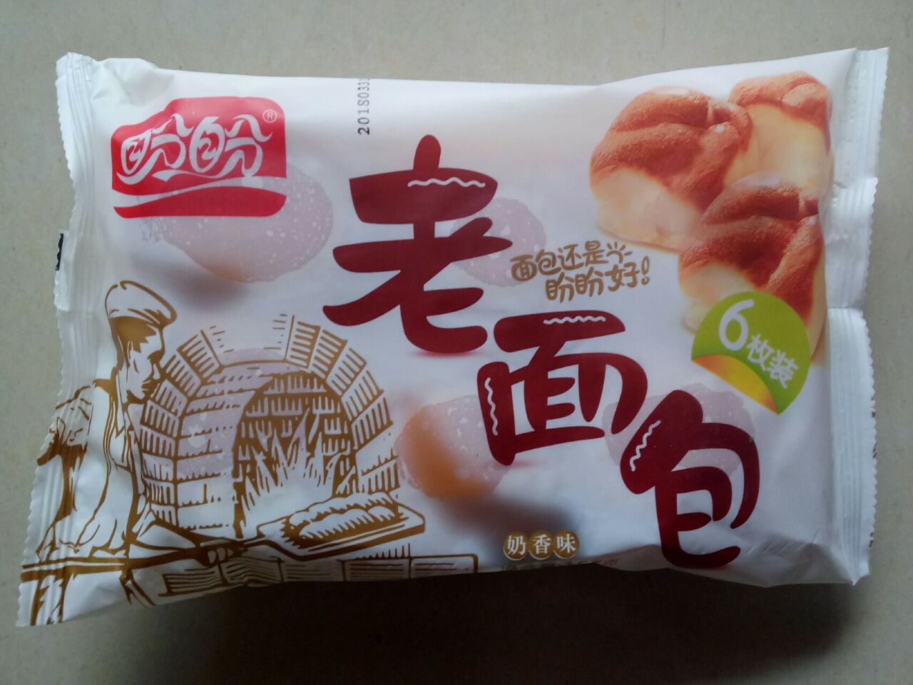 155g盼盼 老面包 奶香味6枚装 零食小吃 批发