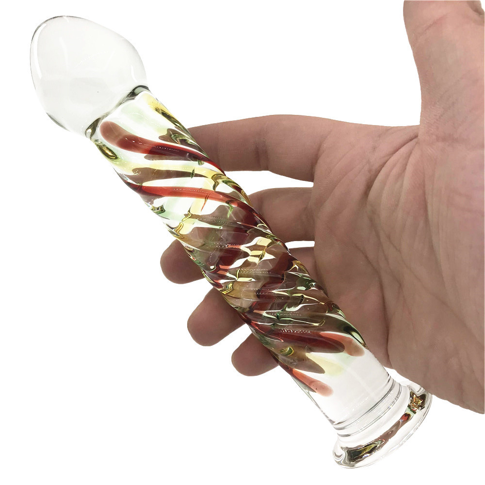 zcz情趣水晶玻璃棒自慰棒后庭塞180