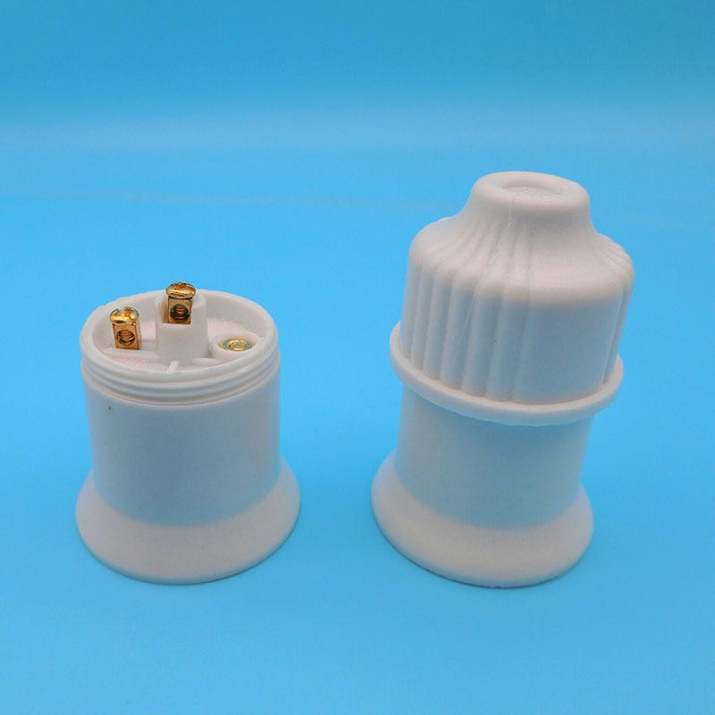 棉湖直产供应 悬吊式螺口灯头 e27灯头灯座 028柱瓷白螺口灯头