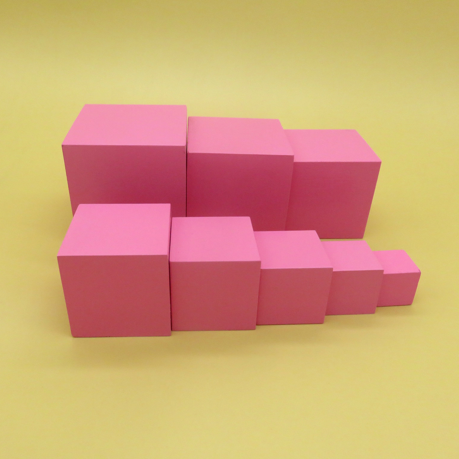 蒙氏蒙特梭利幼儿园早教科教粉红塔家庭版益智玩具教具0-1-2-3-4