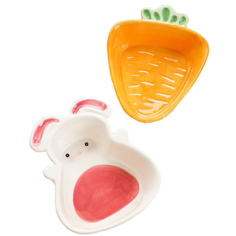 Wholesale Creative Carrot Ceramic Bowl Vegetable and Fruit Snack Bowl Cute Dessert Bowl Children's Small Bowl Cartoon Tableware