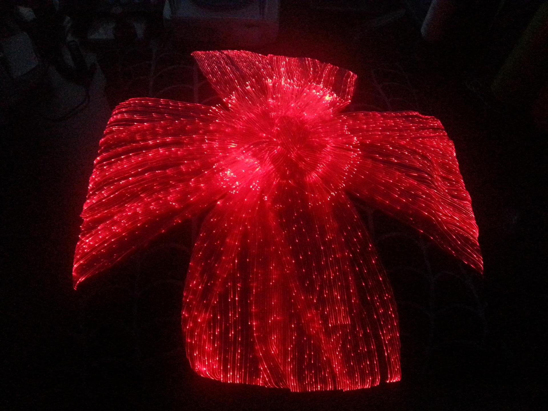 光纤发光面料 发光布光纤布 七彩发光变色光纤面料 搭配变色布料