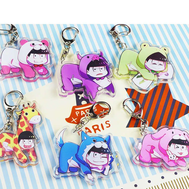 阿松先生周边动漫挂件 一松十四松空松小松椴松空松亚克力钥匙扣