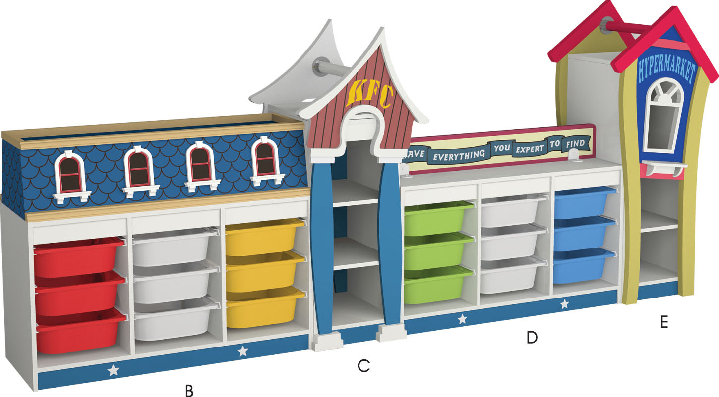 儿童房玩具收纳柜图片