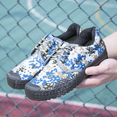 厂家直销大学生海军蓝军训鞋迷彩胶鞋99作训鞋低帮解放鞋防滑耐磨