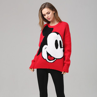 红色米奇毛衣