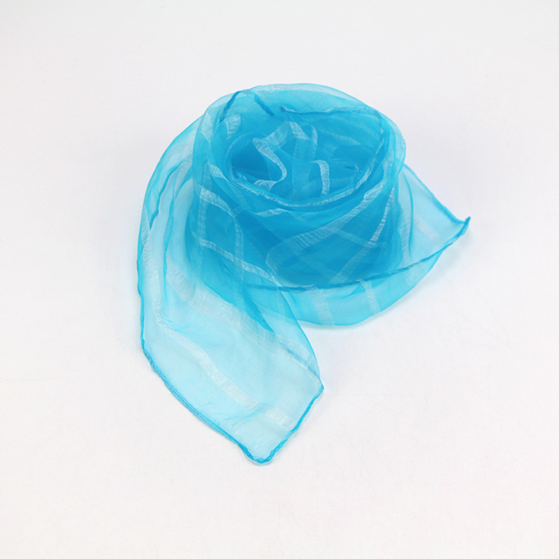 厂家直销儿童表演丝巾幼儿园舞蹈方巾纯色尼龙头纱纱巾批发zk002