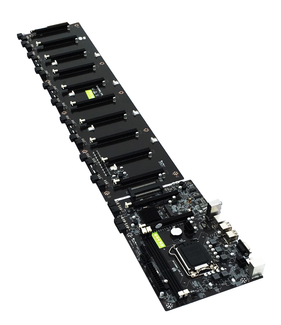 直插12卡b250-btc专业挖矿主板ddr3无转接大间距显卡槽秒6卡8口7