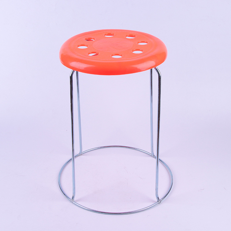 厂家直销 加粗 铁凳子 圆形 钢筋凳 八孔圆凳 家具 9.9货源