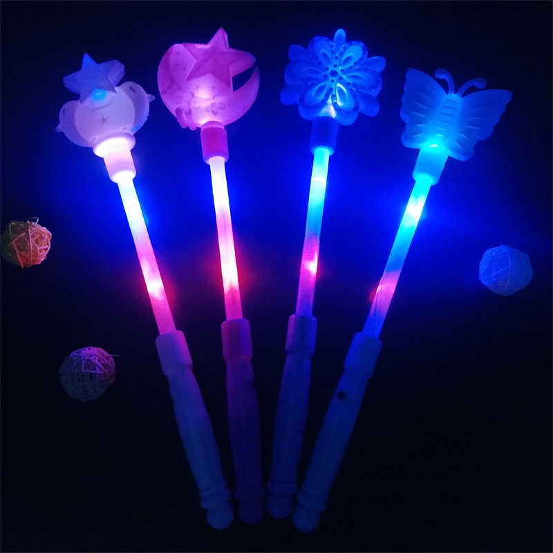 魔仙棒厂家直销新款星月四款|蝴蝶发光棒|皇冠闪光棒|仙女棒批发