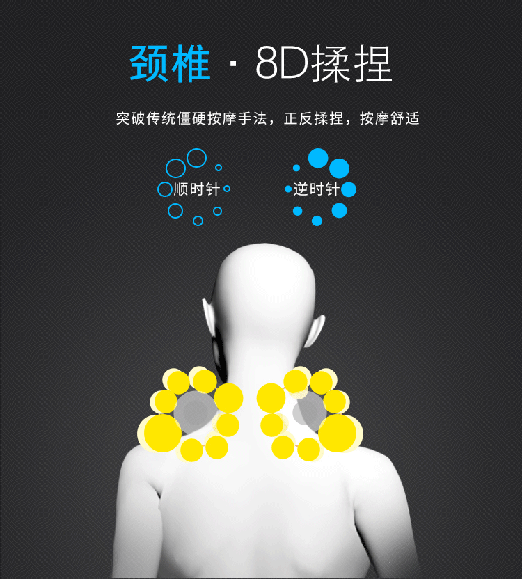 家用颈椎按摩枕头揉捏颈部肩部背部腰部多功能靠垫全身电动按摩器