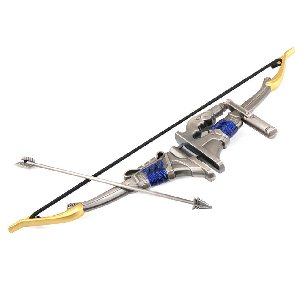 亚马逊速卖通wish守望先锋周边半藏 合金弓箭模型挂件钥匙扣摆件