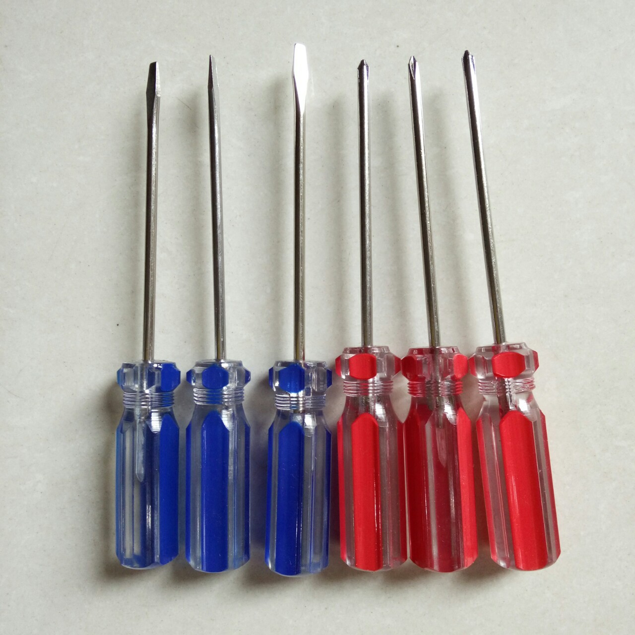 批发3里3寸水晶透明螺丝刀手动改锥起子十字一字螺丝刀