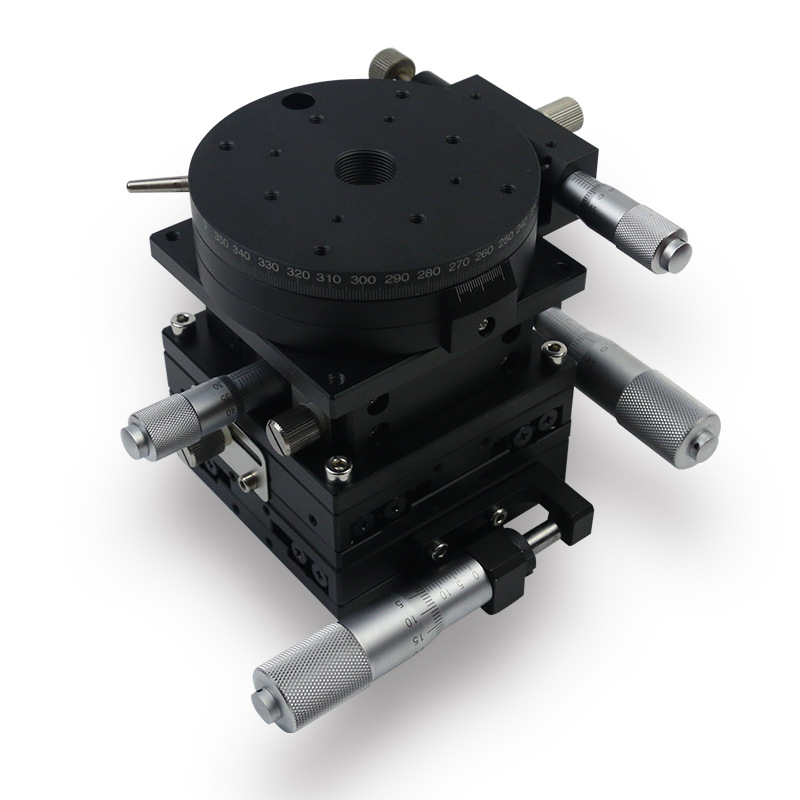 xyzrg轴80 四轴手动微调平台 导轨升降旋转 ltp80-rm 组合位移滑