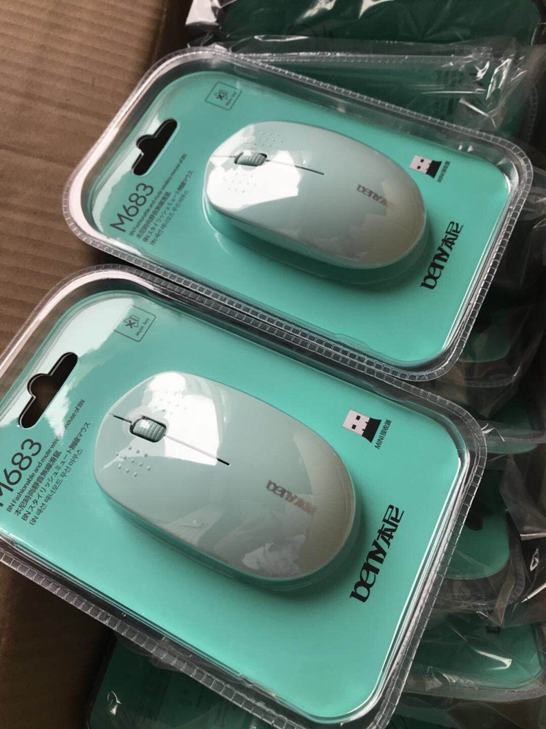 新款 本尼m6830时尚笔记本电脑按摩2.4g无线鼠标 办公商务 批发