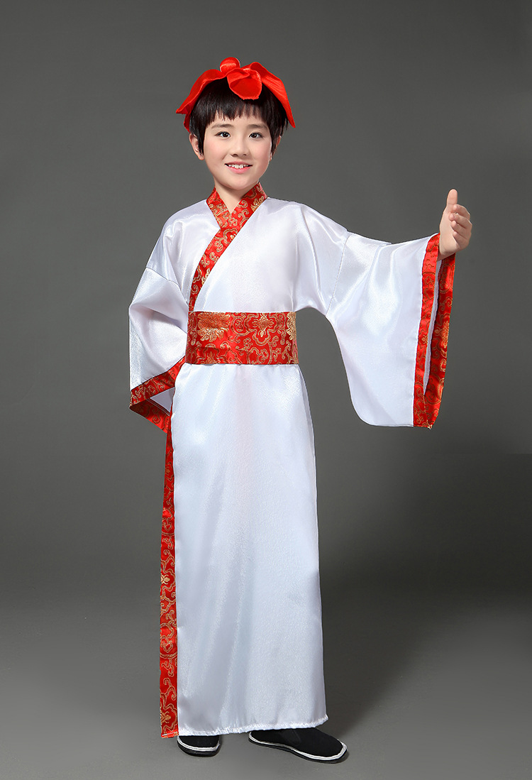 男女童古装小男孩宝宝古代书童国学汉服三字经弟子规儿童演出服装