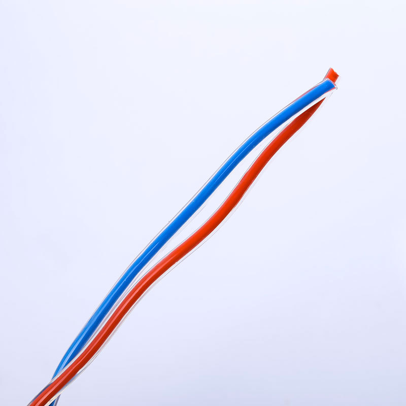 厂家直销红蓝透明胶质线 双色胶质线绝缘消防线灯头线家用电源线