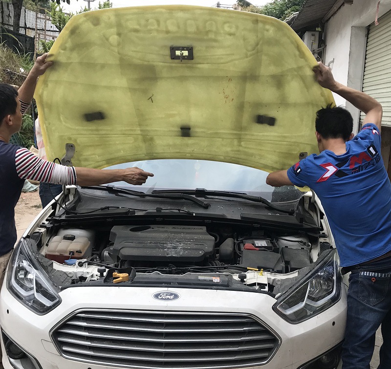 福特福睿斯机盖改装开孔发动机盖 跑车款引擎盖机头盖 树脂/碳纤