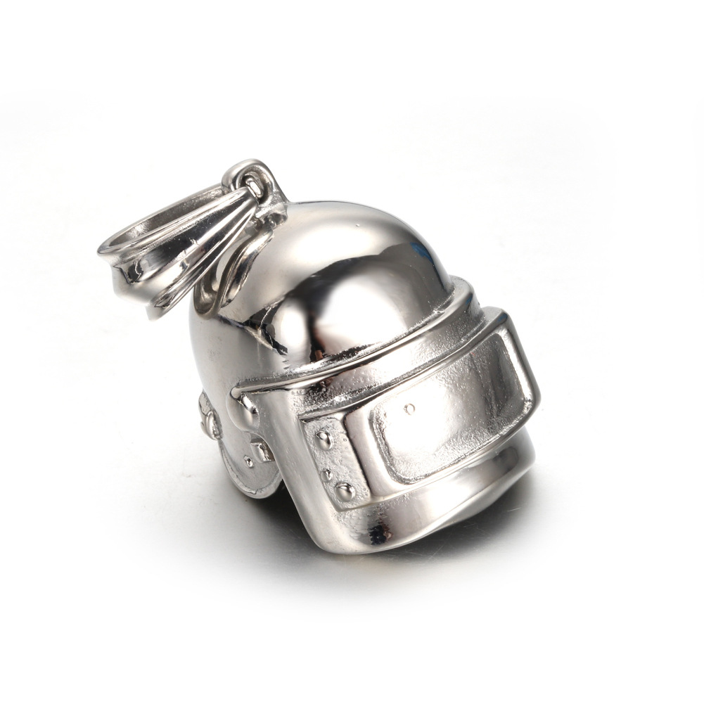 a绝地求生pubg游戏 刺激战场三级头盔吊坠不锈钢项链 男士礼物