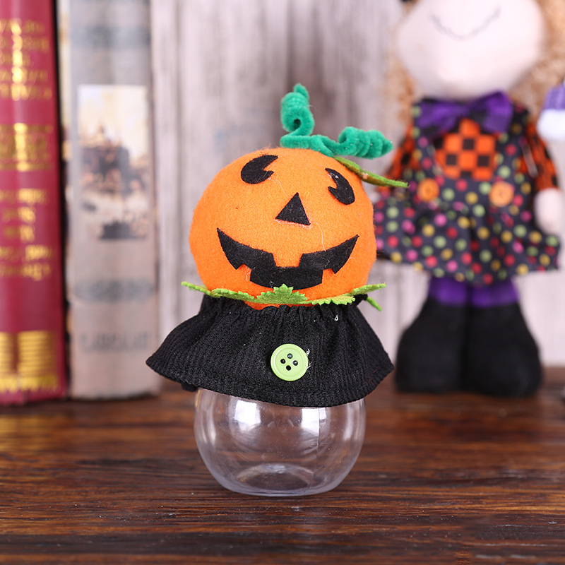 Halloween Decorations Cookie Jar Shopping Mall Hotel Decoration Supplies Halloween Small Transparent Candy Box Decorations