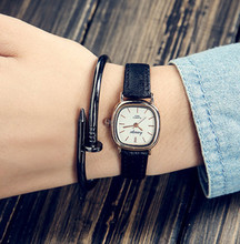 韩国潮流时尚森女表韩版简约皮带学生复古圆形小巧气质小清新手表