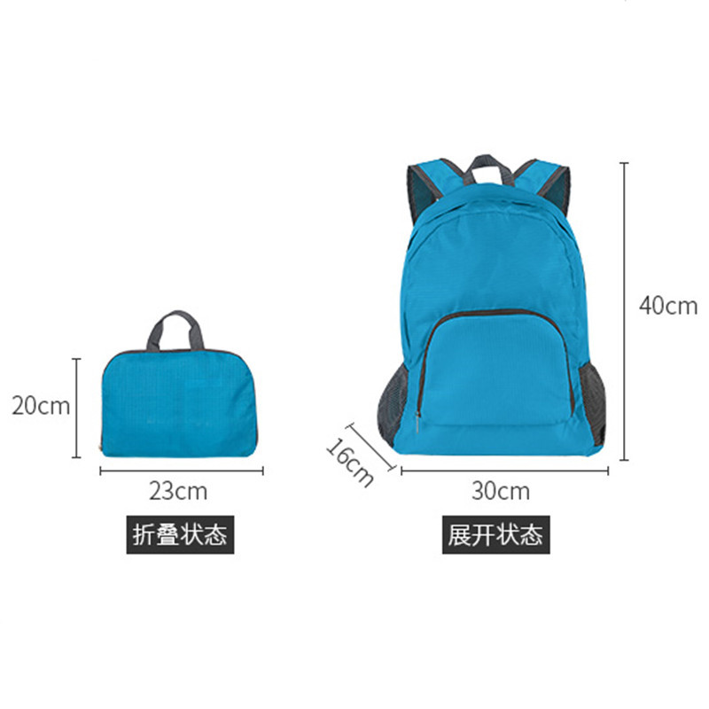 Factory Direct Sales Outdoor Folding Backpack Creative Skin Color Travel Backpack Ultra Light Waterproof Customizable Printed Logo