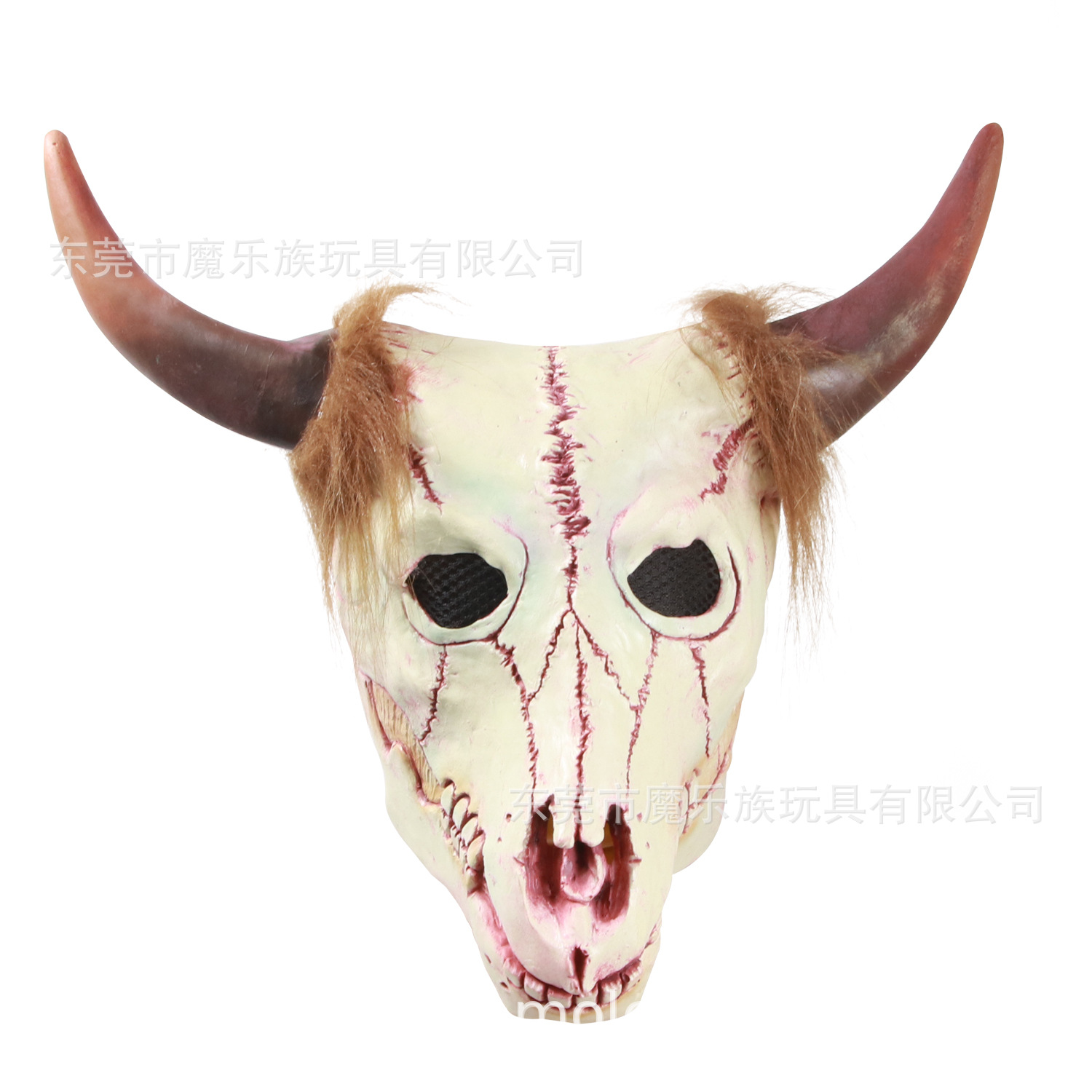 万圣节牛头骷髅头套面具 丧尸鬼面具仿真生化危机骨架头鬼屋道具
