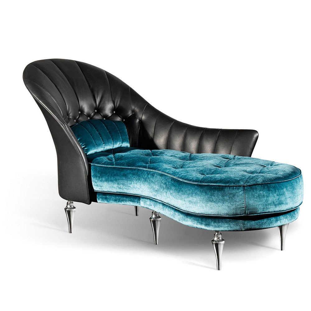 佛山迪洛家具后现代轻奢贵妃沙发奢华贵妃榻 高端别墅舒适贵妃椅