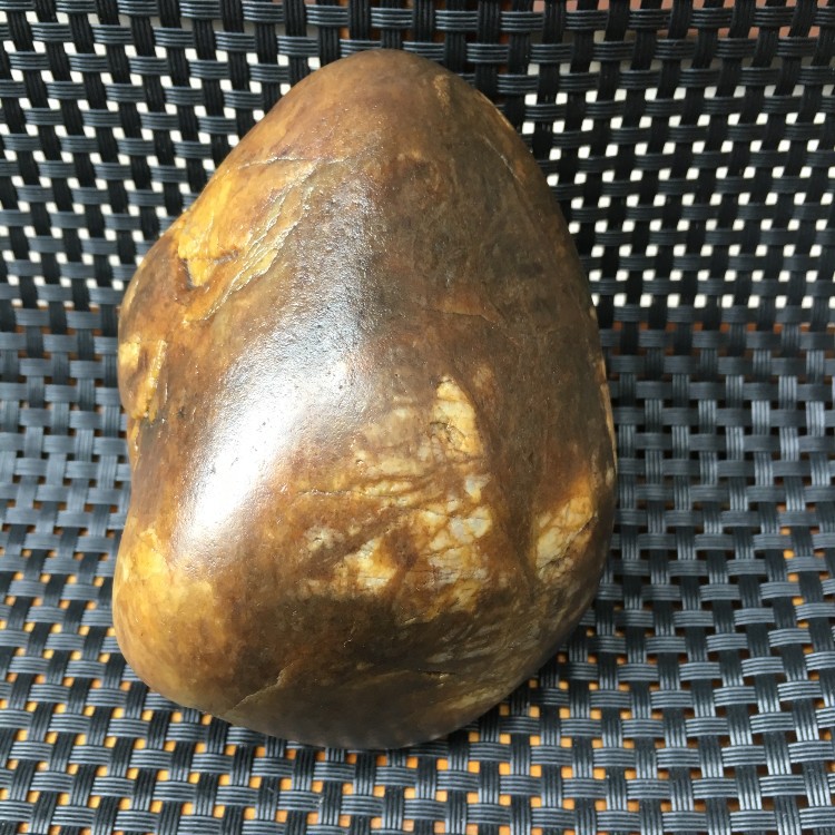 天然新疆和田玉 黄沁 老熟 独籽 石包玉 籽料原石玉器小摆件-阿里巴巴