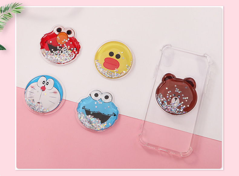 发财卡通流沙软包diy手机壳配件批发 新年diy手机饰品配件 芝麻街