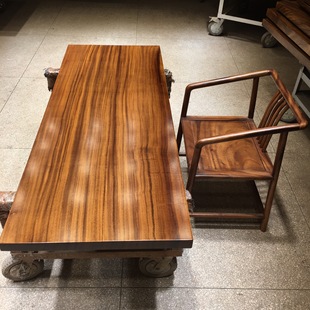 胡桃木大板实木原木异形不规则茶桌茶台自然边乌金木整块吧台桌面