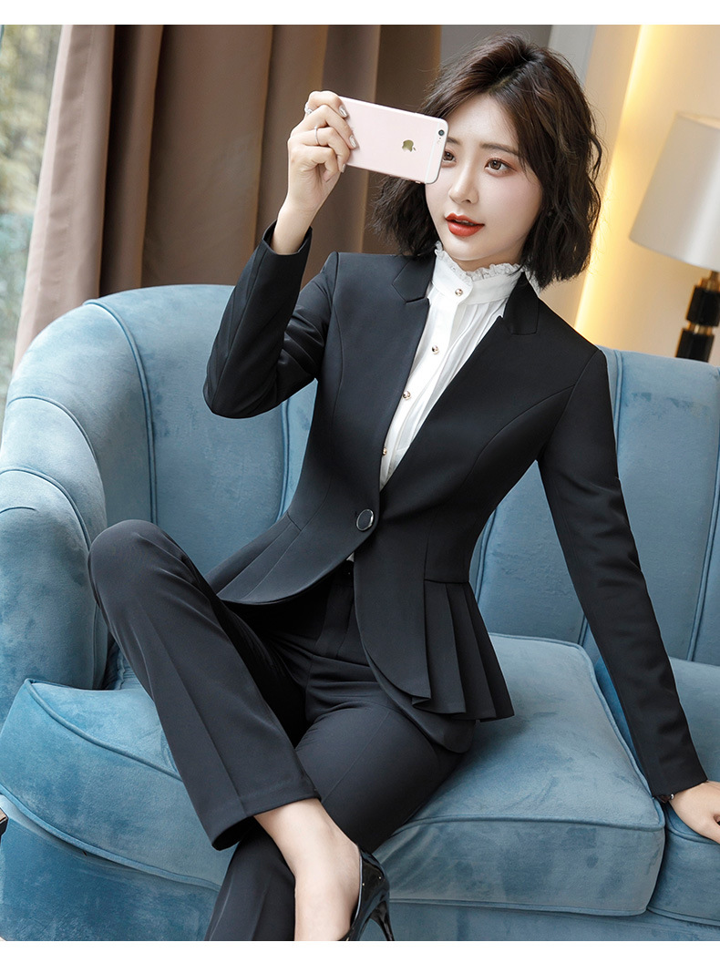 2018新款职业装女装套装时尚气质修身西装白领办公室工作服现货