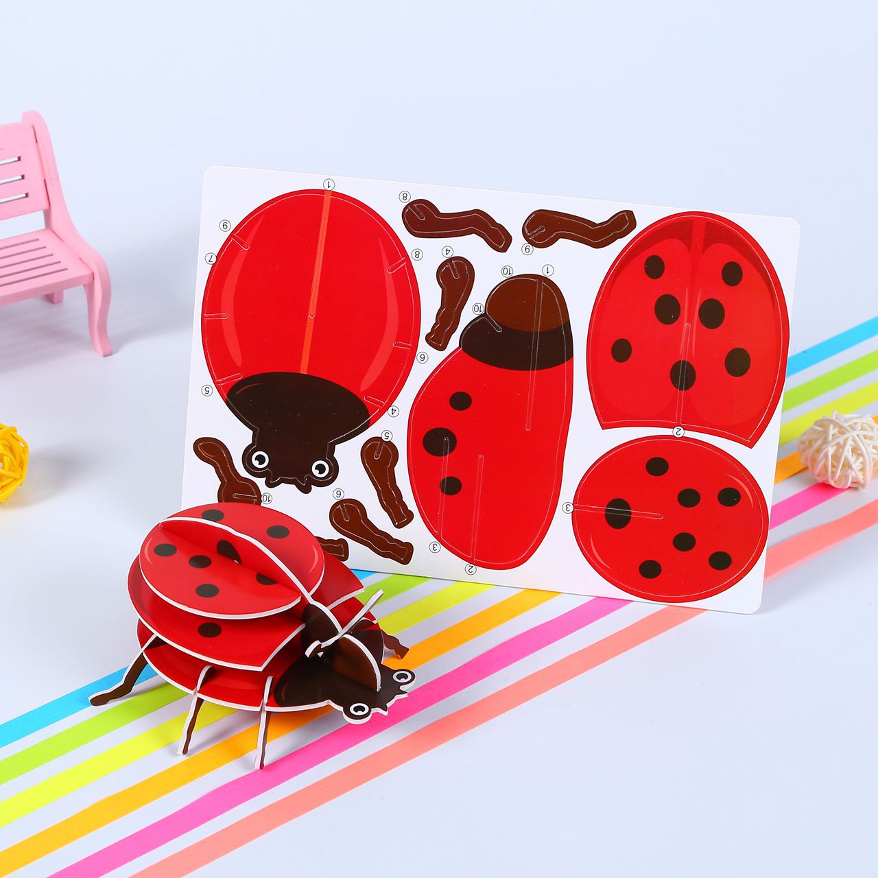 昆虫王国3d立体拼图儿童玩具产品3d eva纸质泡沫模型工厂diy