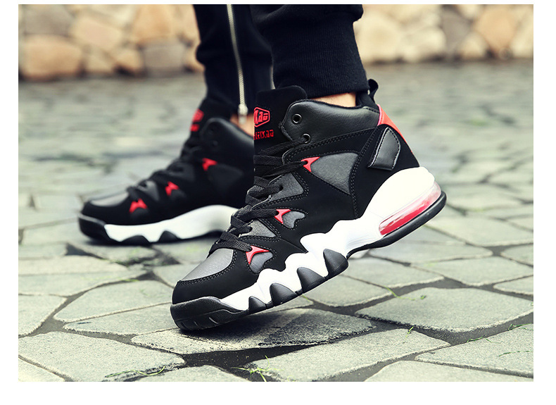 雷翔2020新款运动鞋跨境大码高帮气垫品牌篮球鞋情侣潮鞋男批发