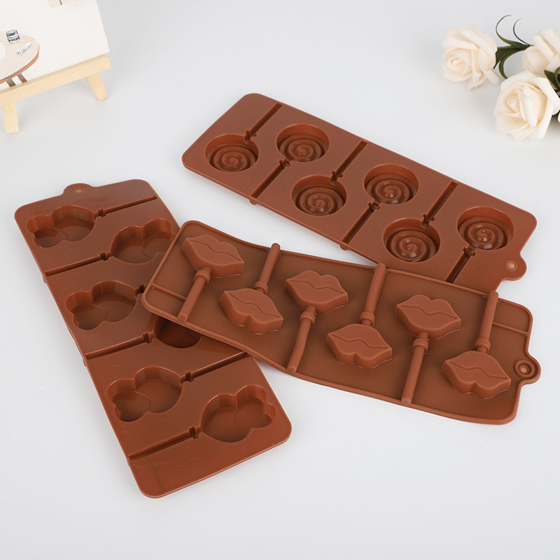 Cake Making Tools Silicone Mold Baking Utensils Set Love Lollipop Chocolate Mold Wholesale Customization